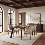 Welborn Dark Brown Wood Rectangular Dining Table by Mercana at Eve Furniture
