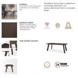 Welborn Dark Brown Wood Rectangular Dining Table by Mercana at Eve Furniture