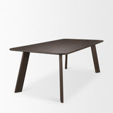 Welborn Dark Brown Wood Rectangular Dining Table by Mercana at Eve Furniture