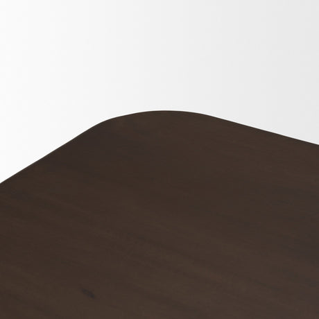 Welborn Dark Brown Wood Rectangular Dining Table by Mercana at Eve Furniture