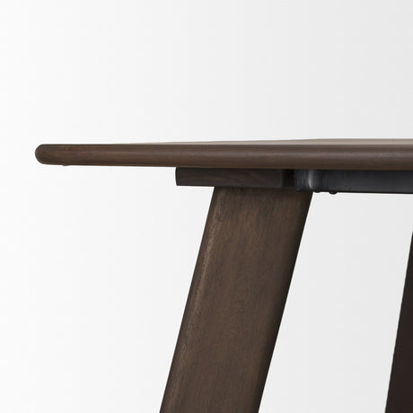 Welborn Dark Brown Wood Rectangular Dining Table by Mercana at Eve Furniture