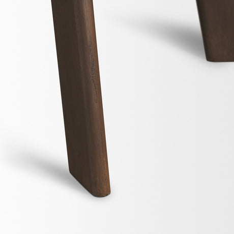 Welborn Dark Brown Wood Rectangular Dining Table by Mercana at Eve Furniture