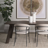 Welborn Dark Brown Wood Rectangular Dining Table by Mercana at Eve Furniture