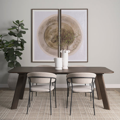 Welborn Dark Brown Wood Rectangular Dining Table by Mercana at Eve Furniture