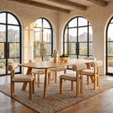 Welborn Light Brown Wood Rectangular Dining Table by Mercana at Eve Furniture