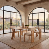 Welborn Light Brown Wood Rectangular Dining Table by Mercana at Eve Furniture