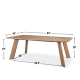 Welborn Light Brown Wood Rectangular Dining Table by Mercana at Eve Furniture