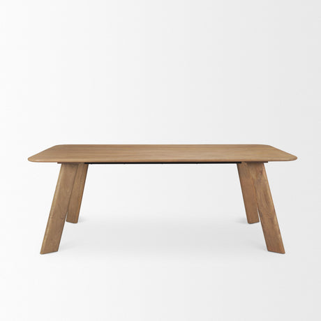 Welborn Light Brown Wood Rectangular Dining Table by Mercana at Eve Furniture