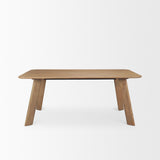 Welborn Light Brown Wood Rectangular Dining Table by Mercana at Eve Furniture