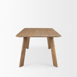 Welborn Light Brown Wood Rectangular Dining Table by Mercana at Eve Furniture