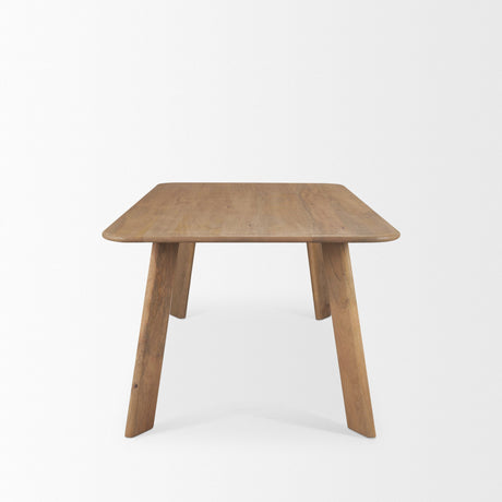 Welborn Light Brown Wood Rectangular Dining Table by Mercana at Eve Furniture