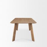 Welborn Light Brown Wood Rectangular Dining Table by Mercana at Eve Furniture