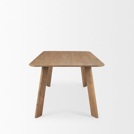 Welborn Light Brown Wood Rectangular Dining Table by Mercana at Eve Furniture