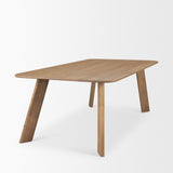 Welborn Light Brown Wood Rectangular Dining Table by Mercana at Eve Furniture
