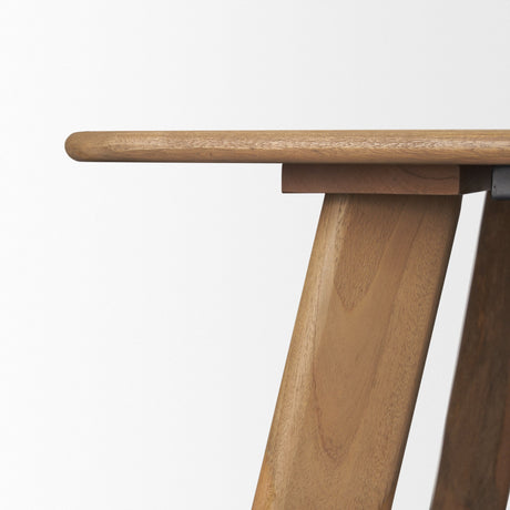 Welborn Light Brown Wood Rectangular Dining Table by Mercana at Eve Furniture