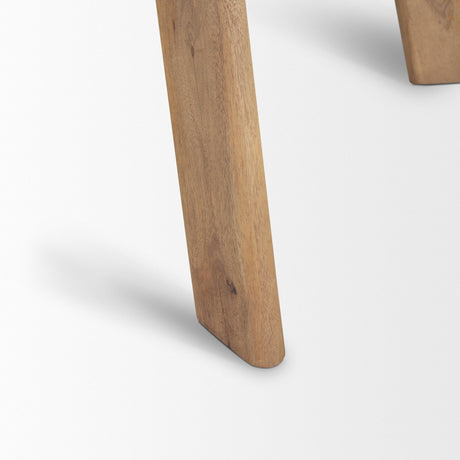 Welborn Light Brown Wood Rectangular Dining Table by Mercana at Eve Furniture