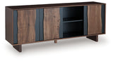 Welby Brown/Charcoal Accent Cabinet by Ashley at Eve Furniture