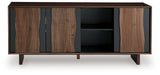 Welby Brown/Charcoal Accent Cabinet by Ashley at Eve Furniture