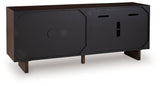 Welby Brown/Charcoal Accent Cabinet by Ashley at Eve Furniture