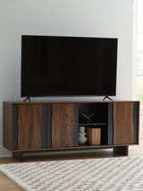 Welby Brown/Charcoal Accent Cabinet by Ashley at Eve Furniture