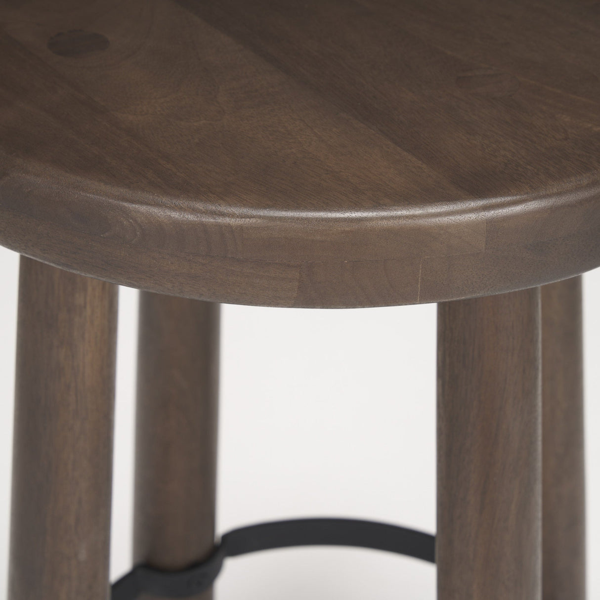 Weldon Dark Brown Wood w/ Matte Black Metal Counter Stool by Mercana at Eve Furniture