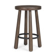 Weldon Dark Brown Wood w/ Matte Black Metal Counter Stool by Mercana at Eve Furniture