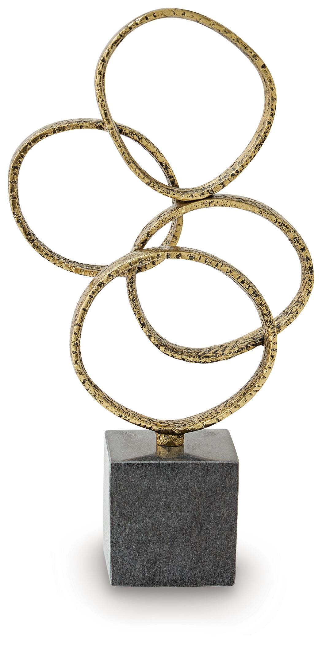 Wellcott Gold Finish/Black Sculpture by Ashley at Eve Furniture