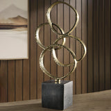 Wellcott Gold Finish/Black Sculpture by Ashley at Eve Furniture