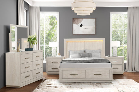 Wellingborough Light Gray King Bed by Furniture of America at Eve Furniture