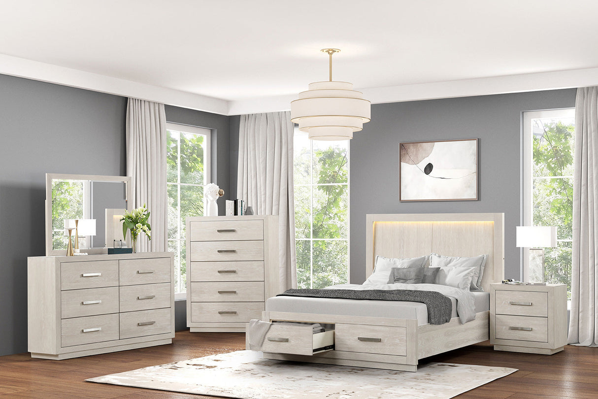 Wellingborough Light Gray King Bed by Furniture of America at Eve Furniture