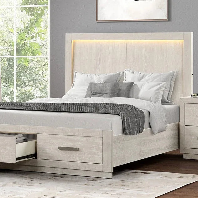 Wellingborough Light Gray King Bed by Furniture of America at Eve Furniture