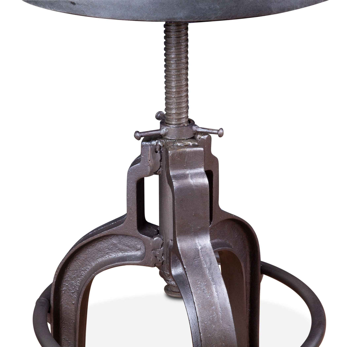 Wellington 13" Adjustable Stool in Black Top Grain Leather by Home Trends & Design at Eve Furniture