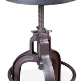 Wellington 13" Adjustable Stool in Black Top Grain Leather by Home Trends & Design at Eve Furniture