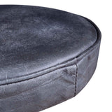 Wellington 13" Adjustable Stool in Black Top Grain Leather by Home Trends & Design at Eve Furniture