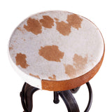 Wellington 13" Adjustable Stool in Brown Hair on Hide by Home Trends & Design at Eve Furniture