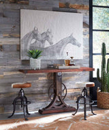 Wellington 13" Adjustable Stool in Brown Hair on Hide by Home Trends & Design at Eve Furniture