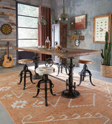 Wellington 13" Adjustable Stool in Brown Hair on Hide by Home Trends & Design at Eve Furniture
