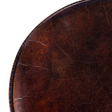 Wellington 13" Adjustable Stool in Brown Top Grain Leather by Home Trends & Design at Eve Furniture