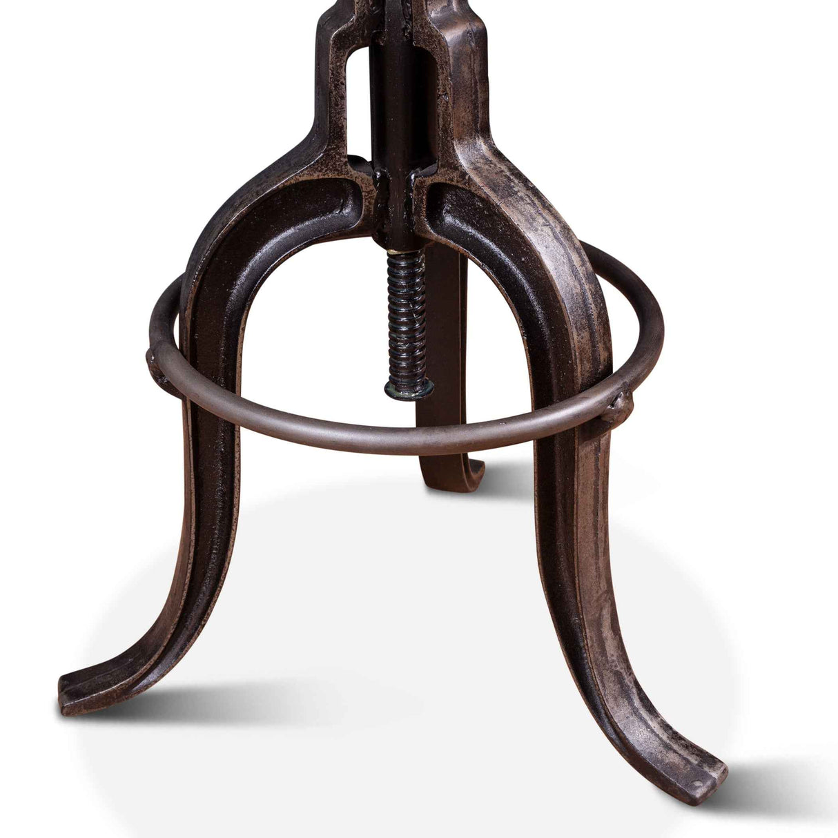 Wellington 13" Adjustable Stool in Brown Top Grain Leather by Home Trends & Design at Eve Furniture