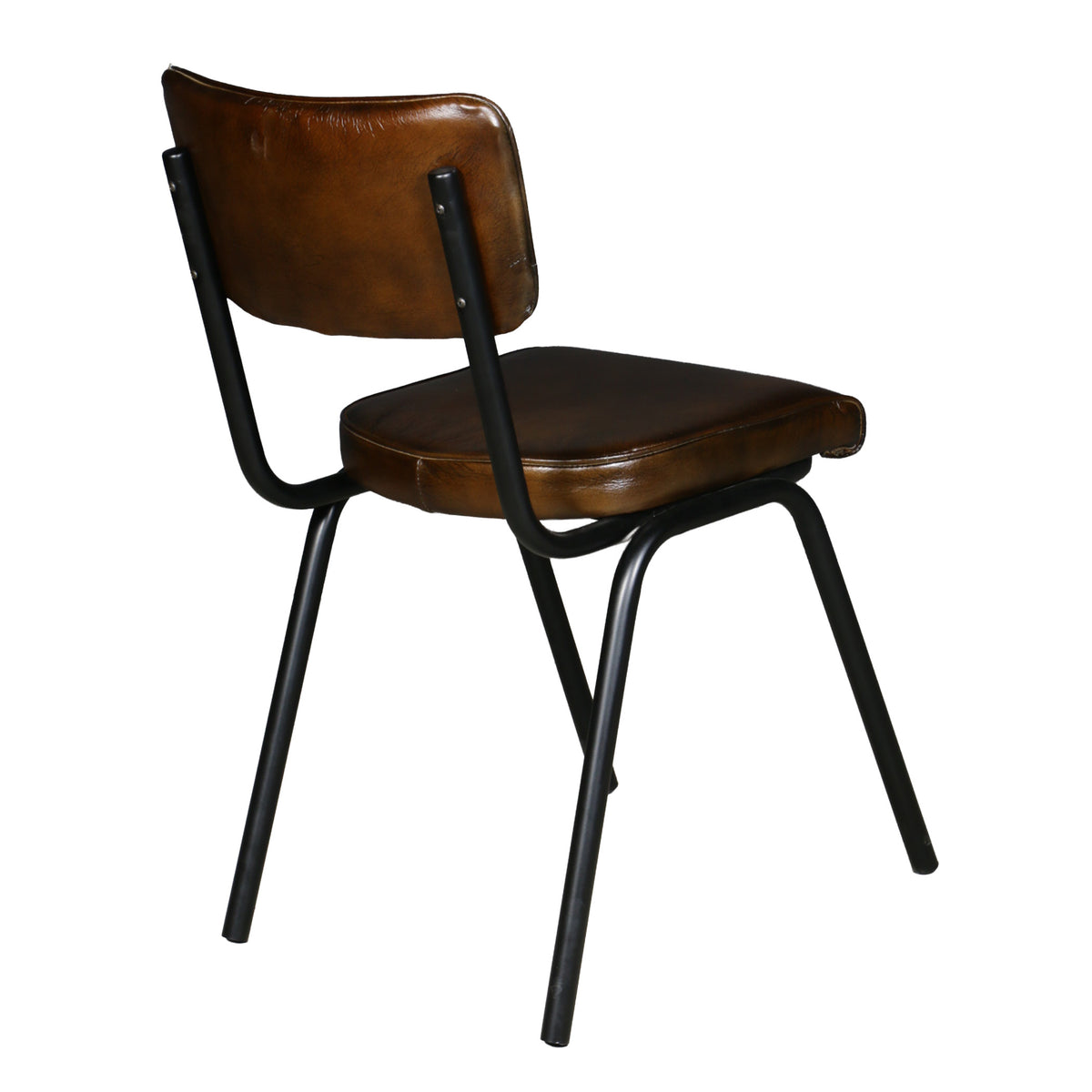 Wellington Bill 17" Dining Chair in Chocolate Leather, Set of 2 by Home Trends & Design at Eve Furniture