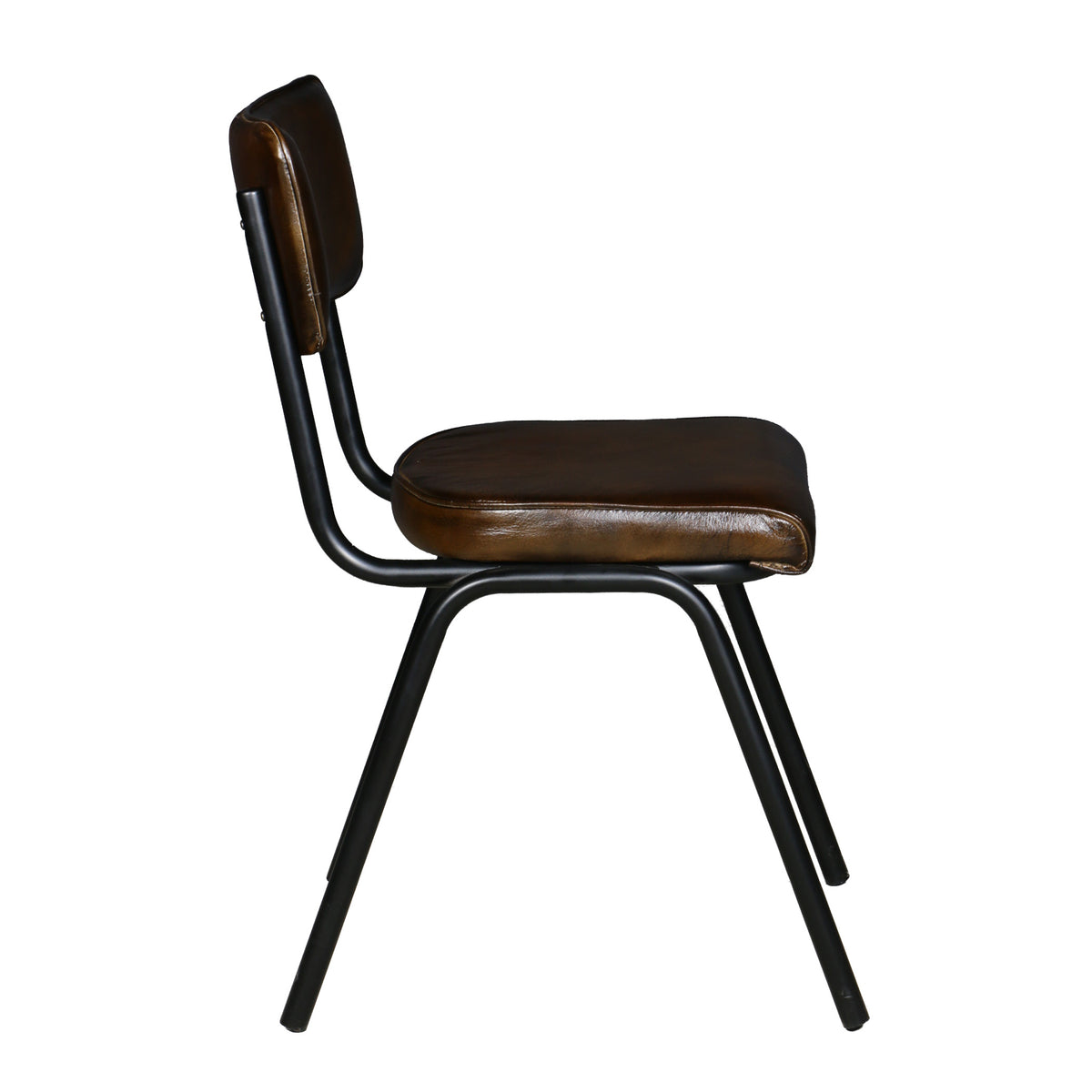 Wellington Bill 17" Dining Chair in Chocolate Leather, Set of 2 by Home Trends & Design at Eve Furniture