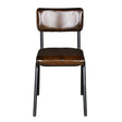 Wellington Bill 17" Dining Chair in Chocolate Leather, Set of 2 by Home Trends & Design at Eve Furniture
