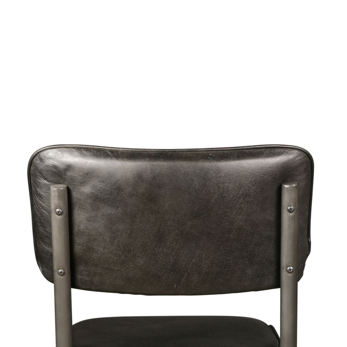 Wellington Bill 17" Dining Chair in Ebony Leather and Iron, Set of 2 by Home Trends & Design at Eve Furniture