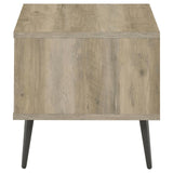 Welsh Antique Pine and Grey Square Engineered Wood End Table With Shelf by Coaster at Eve Furniture