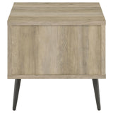 Welsh Antique Pine and Grey Square Engineered Wood End Table With Shelf by Coaster at Eve Furniture