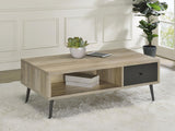 Welsh1-drawer Rectangular Engineered Wood Coffee Table With Storage Shelf Antique Pine and Grey by Coaster at Eve Furniture