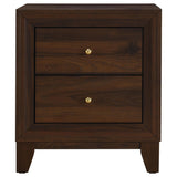 Welsley Walnut 2-Drawer Nightstand Bedside Table by Coaster at Eve Furniture