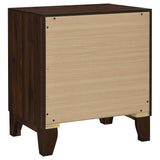Welsley Walnut 2-Drawer Nightstand Bedside Table by Coaster at Eve Furniture