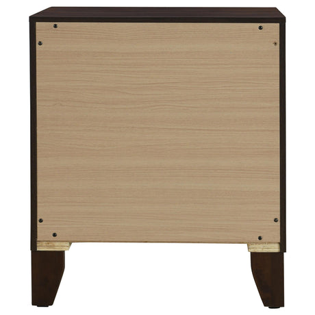 Welsley Walnut 2-Drawer Nightstand Bedside Table by Coaster at Eve Furniture