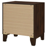 Welsley Walnut 2-Drawer Nightstand Bedside Table by Coaster at Eve Furniture